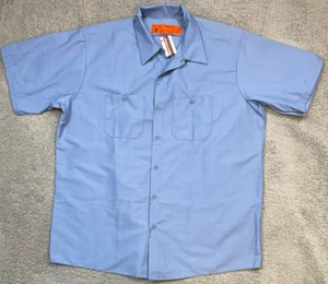 Camisa de Trabajo Prensa Duradera Para Hombres Talla XL Azul Todd Manga Corta Botón EE. UU. RN15220 - Imagen 1 de 9
