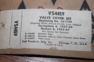 NOS Fel Pro Valve Cover Set VS4459 1937-1938 Terraplane 6, 1937-1947 Hudson 6 - Bild 1 von 3