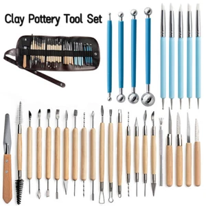 14-32Pcs / Set Ton Töpferei Werkzeuge Keramik Formend Schnitzen DIY Modellierung - Bild 1 von 17