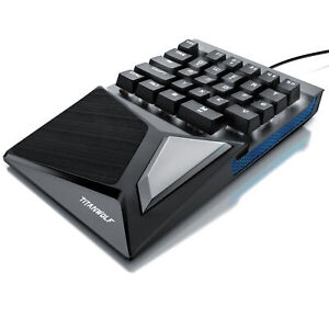 CSL Titanwolf Keypad 28 Tasten Einhandtastatur Gaming Multimedia-Keys One Handed
