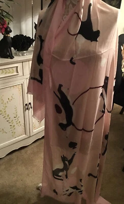 Kate Spade New York Playing Cats Oblong Scarf 30" W x 80" L Rare NWT - Image 1 of 4