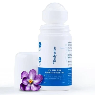 Be Bodywise 6% AHA BHA Underarm Roll On Deodorant | Flora Fragrance 50ml - Image 1 of 4