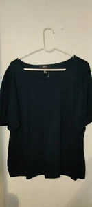NEW Forever 21 Plus Sz 3X Solid Navy Blue Tee Shirt Short Sleeve Casual Top - Picture 1 of 4