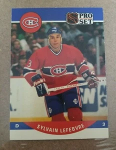 1990-91 Pro Set - Montreal Canadiens - Hockey Card #472 Sylvain Lefebvre RC - Picture 1 of 2