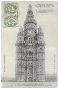 SAINT-AMAND-LES-EAUX 59 Église CPA écrite à Mme Casper de Le Creusot en 1907 - Imagen 1 de 2