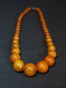 Bakelit-Kette Bernsteinfarbe Art Deco Kette - Bild 1 von 4