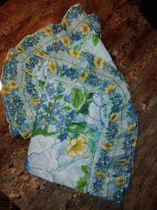 2 Montgomery Ward Standard Polyester Floral Ruffled Vtg Pillow Shams 26x20" - Picture 1 of 13