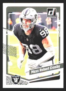 Donruss Maxx Crosby 2023 variación de nombre completo SP #179b Las Vegas Raiders - Imagen 1 de 2