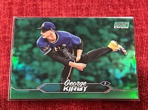 2024 Topps Stadium Club Chrome Green George Kirby Seattle Mariners - Picture 1 of 2