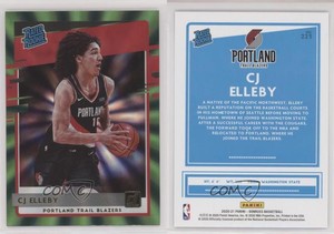 2020-21 Panini Donruss Rated Rookies Green Laser CJ Elleby #223 Rookie RC