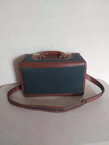 Vintage Samsonite Green & Black Vanity Case Luggage #Rack1 - Picture 1 of 5
