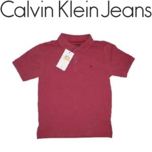 Calvin klein jeans Boy's Red Short Sleeve Comfort T Shirt Size Small 8 - Picture 1 of 5