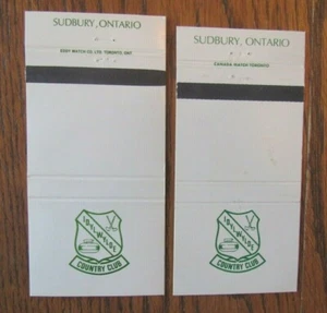 GOLF CURLING: IDYWYLDE COUNTRY CLUB (SUDBURY, ONTARIO) (2 DIFF. MATCHBOOKS) -F11 - Picture 1 of 1