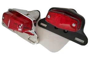 Lucas LED Tail Light With Classic Style Lens And Choice Chrome or Black Housing - Imagen 1 de 6