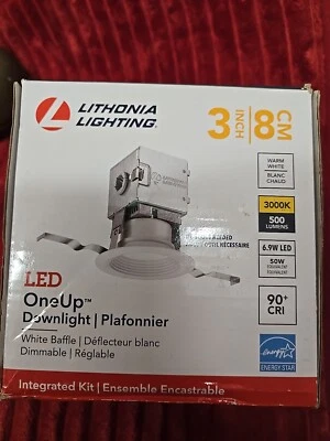 Lithonia Lighting OneUp 3" Blanco Deflector Integrado LED Kit de Luz Empotrada Foto 1 de 3