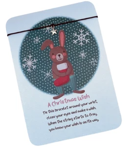 Personalised Christmas Wish Bracelet - Advent Gift - Children's Wish Wrist Band - Picture 1 of 3