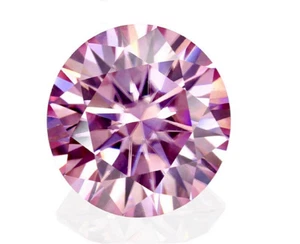1.00 Ct Pink Diamond D Color Round Cut Excellent VVS1 Diamond 6 mm - Picture 1 of 8