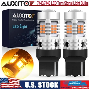 AUXITO Ámbar 2X 7440 T20 LED Intermitente Bombillas Sin Hiper Flash Canbus 3000K - Imagen 1 de 10