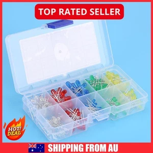 200Pcs 5 Color Assorted 3mm & 5mm LED Diodes Light Kit with Box - Picture 1 of 15