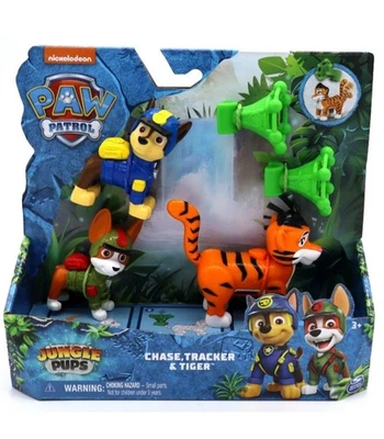 Nickelodeon~Paw Patrol/Jungle Pups Chase, Tracker & Tiger ~Action Figures - Image 1 of 3