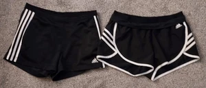 Adidas schwarz/weiß Damen Laufshorts Medium drei Streifen - Bild 1 von 13
