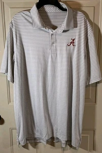 Vineyard Vines Men's XXL Polo Shirt Gray White Striped Short Sleeve 2XL - Picture 1 of 9
