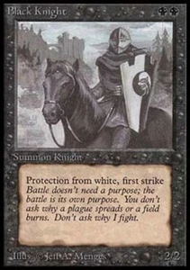 Black Knight - Heavy Play MTG Beta - Picture 1 of 1