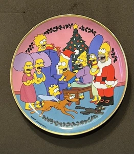 Plato de Navidad vintage 1991 edición limitada villancicos con Los Simpson - Imagen 1 de 2
