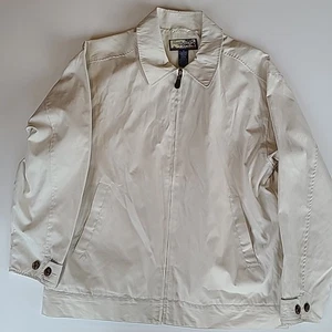 Havana Jacks Cafe Men’s Medium Tan Beige Full Zip Jacket Windbreaker - Picture 1 of 3