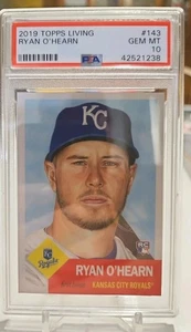 Topps Living Set 2018 #Ryan O'Hearn *PSA 10 gemas como nuevo* Kansas City Royals RC - Imagen 1 de 2
