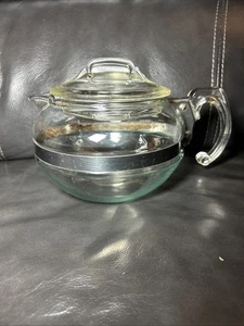 Pyrex Flameware Stovetop 6 cup Teapot Tea Pot Kettle 8126-B Vintage - Picture 1 of 18