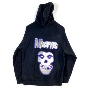 Vintage Misfits Sweatshirt Hoodie Gr. Medium Schwarz Distressed Y2K - Bild 1 von 7