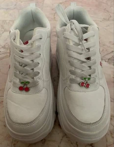 Cute Sanrio Primark x Hello Kitty Cherries Platform Sneaker Shoes US 6 - Picture 1 of 9