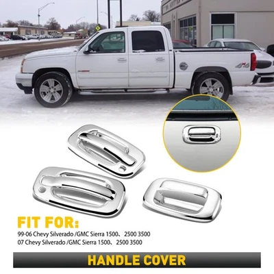 Хромированные крышки/ручки заднего борта для Chevy Silverado GMC Sierra 1999-2006 годов выпуска - Изображение 1 из 4