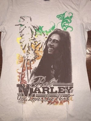 Bob Marley One Love One Heart White Graphic T-shirt Girls Size Large - Image 1 of 4