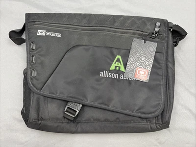 Bolsa de viagem de ombro para laptop Ogio Messenger nova com etiqueta náilon preta com zíper 15" X 13" - Imagem 1 de 4