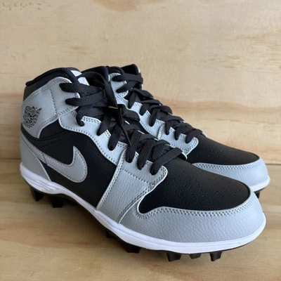 Botines de fútbol Air Jordan 1 Mid TD Shadow 2.0 negro gris FJ6805-002 talla 9.5 Foto 1 de 4