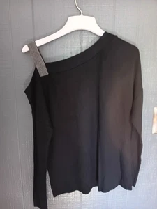 White House Black Market Kurzarm Schulterfrei Strass Medium Top Neu mit Etikett (Ji) - Bild 1 von 8