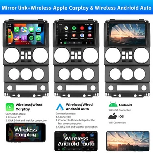 Car Android 13 GPS Navigation Wifi 9 in For Jeep Wrangler 4-Door 2007~2012 Radio - Bild 1 von 15