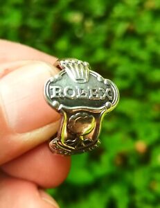 Antique Handmade Sterling Silver Plated Rolex Spoon Ring Size 9.0