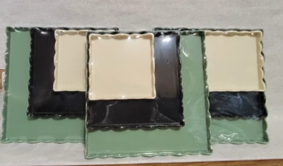 Vivitar Square Nesting Trays Set of 3 Green Black Cream 3 Packs New - Image 1 of 2