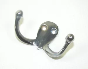 671510 Sea-Dog Line Double Coat Hook Cast Brass Chrome Plated 132-4075 Pair (2) - Picture 1 of 7