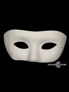 Paintable White Masquerade Eye Mask - Picture 1 of 3