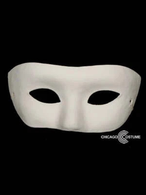 Paintable White Masquerade Eye Mask - Image 1 of 3
