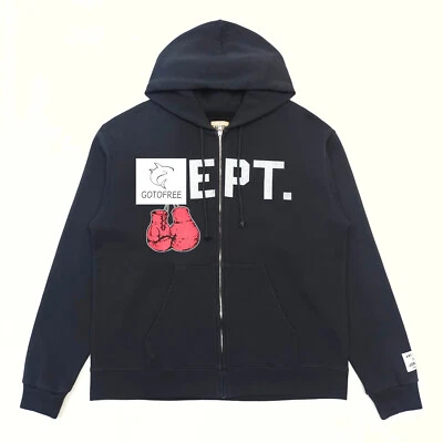 GOTOFREE MEN WOMEN GDEPT HOODIE HOODED CARDIGAN ZIP JUMPER SWEATSHIRT ACTIVEWEAR - Image 1 of 4