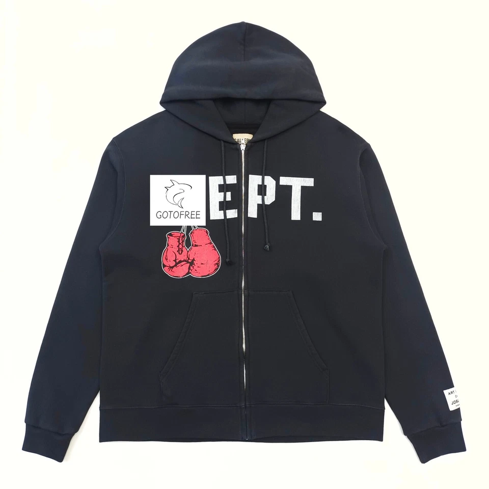 GOTOFREE MEN WOMEN GDEPT HOODIE HOODED CARDIGAN ZIP JUMPER SWEATSHIRT ACTIVEWEAR - Image 1 of 4