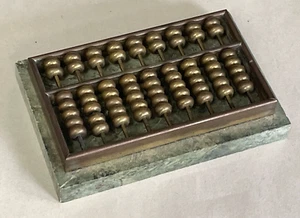 Messing & Marmor Abakus Briefbeschwerer Schreibtisch Zubehör Dekor - Bild 1 von 8