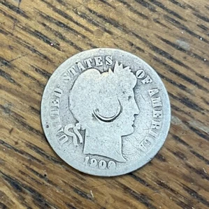 1900 Silver Barber Dime Good- FREE SHIPPING - Picture 1 of 2