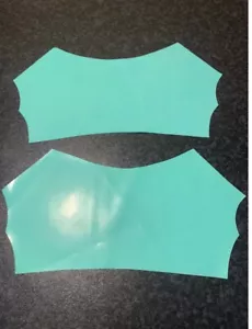 Paar fertig geschnittene Latex Gummi Stulpen / fingerlose Handschuhe - jadegrün - Bild 1 von 1