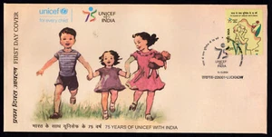 INDIEN - 2024 75 JAHRE UNICEF MIT INDIEN - FDC LUCKNOW G.P.O. - Bild 1 von 4